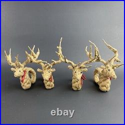 11 MCM Danish Kay Bojesen Jorgen Bloch Rope Sculpture Reindeer Napkin Rings RARE