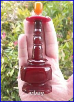 118.1 Grams Antique Faturan Cherry Amber Hookah Marbled