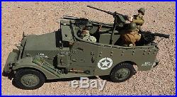 12 Inch 1/6 Ultimate Soldier GIJoe M3 Armored Scout Car & 4 Soldiers & Equipment