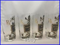 17 Piece Georges Briard Poison Highball Glasses withSwizzle Sticks