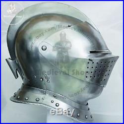 18GA SCA LARP Medieval Knight Tournament Close Armor Helmet
