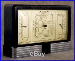 1930s Art Deco Machine Age Taylor Baroguide Bakelite Case Weather Station Fine
