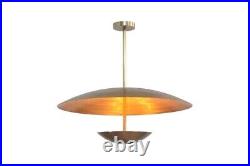 1950's Mid Century Murano Glass Cube Sputnik Italian Modern Brass Chandeliers