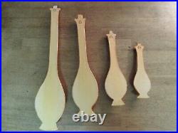 1950s Mid Century Modern Design Plaster Orange Genie Bottle Wall Plaque Lot of 4