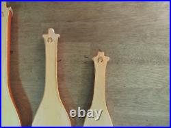 1950s Mid Century Modern Design Plaster Orange Genie Bottle Wall Plaque Lot of 4