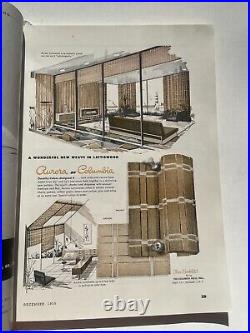 1955 Mid-Century Interiors Design Magazine- Herman Miller Article- 189 Pages