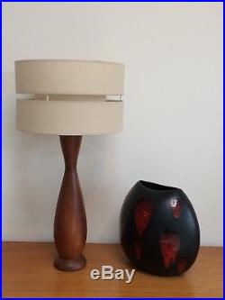 1960s 1970s VIntage Danish Teak Lamp Mid Century Modern 20th Century Retro