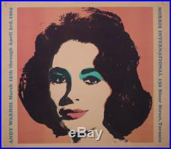 1965 Vintage ANDY WARHOL Toronto Art Show Lithograph Poster LIZ Elizabeth Taylor