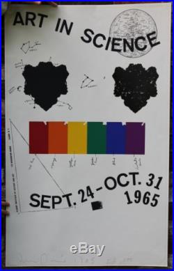 1965 Vintage JIM DINE Pencil Signed ART IN SCIENCE Poster Silkscreen Print, NR