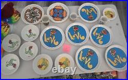1968 PETER MAX Vintage Original Iroquois china NY Love Bowl x 4 Buy 1 or ALL