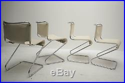 1969 Chrome Dining Chairs by Pascal Mourgue Bauhaus Retro Vintage Mid-Century