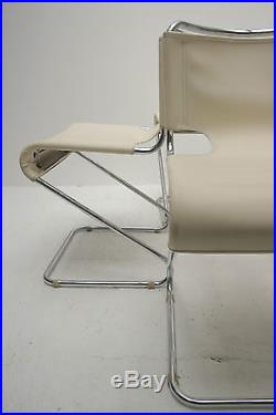 1969 Chrome Dining Chairs by Pascal Mourgue Bauhaus Retro Vintage Mid-Century