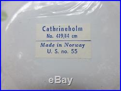 2 CATHERINEHOLM NOS GREEN LOTUS BOWLS 5.5 ENAMEL BOWLS 1960'S NORWAY