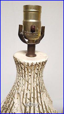2 MID-CENTURY MODERN CERAMIC TABLE LAMPS Vtg 1950's Jo Wallis Retro Decor Atomic