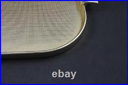 2 Vintage MidCentury Kaymet England Gold Anodized Barware Trays 22 x 15 /18 x 13