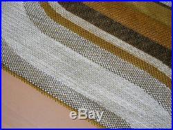 2 large vintage fabric curtains drapes brown retro Mid-Century design Panton 70s