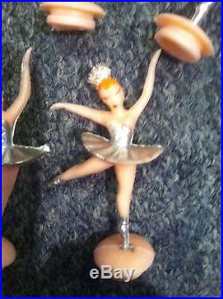 20 VINTAGE BALLERINA CAKE CUPCAKE TOPPERS HAND PAINTED FREE US SHIPPING