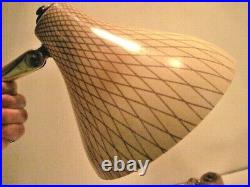 3 MID Century Modern Hard Fiberglass Lamp Shades For Floor Or Pole Lamp Exc