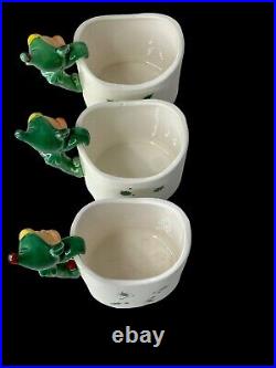 3 Vintage Holt Howard Christmas Pixie Elf 1959 Ceramic Mug Retro Mid-Century