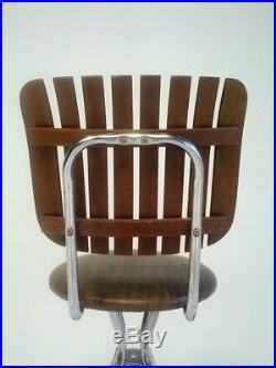 +3 Vintage Mid Century Danish Eames Chair Stool Office Wood Teak Bar Atomic Desk