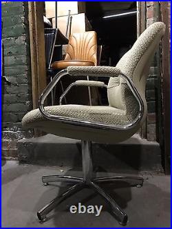 4 White Chrome Atomic Vintage MidCentury Danish Modern Chairs Dining Office BOHO