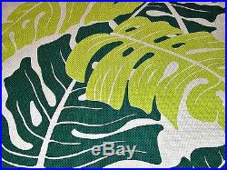 40's Mid Century Key West BANANA LEAVES on FIRE! VTG Barkcloth Fabric MCM Retro