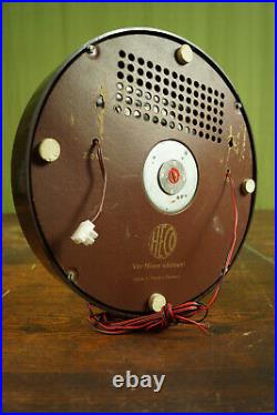 50er Vintage Lautsprecher Bakelit Uhr Wanduhr Box Mid Century Rockabilly Retro