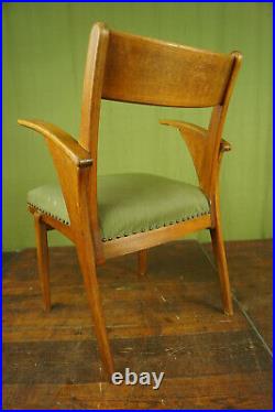 50er Vintage Stuhl Schreibtisch Lehnstuhl Retro Armlehnstuhl Mid-Century Holz