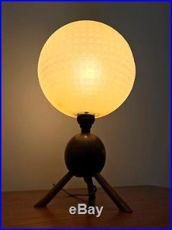 50s rare original atomic rockabilly tripod table lamp vintage retro mid century
