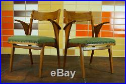 60er Vintage Stuhl Armlehnstuhl Schreibtisch Mid-Century Retro Holz 50er 1/25