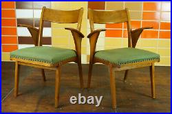 60er Vintage Stuhl Armlehnstuhl Schreibtisch Mid-Century Retro Holz 50er 1/8