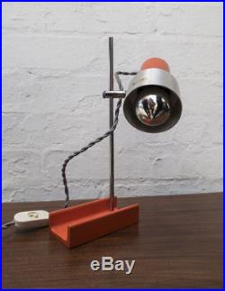 60s Orange Lamp by Harvey Guzzini Mid Century Vintage Retro