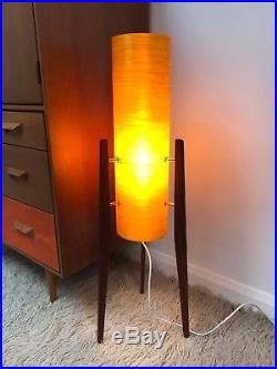 60s Superb vintage Retro Mid Century Modernist large atomic rocket tripod lamp