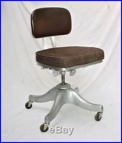 70's Vintage SHAW WALKER Desk CHAIR Mid Century Retro Industrial Aluminum Chair