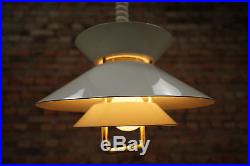 70s RETRO DANISH CEILING LAMP PENDANT LIGHT Mid-Century Space Age VINTAGE DK68