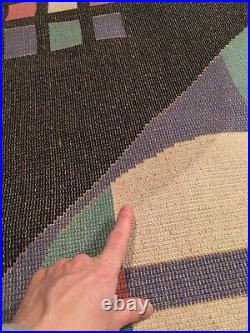 80s 1980s Vintage Rug 6.4 x 4.6 Feet- Prop Carpet Eighties Geometric Shapes