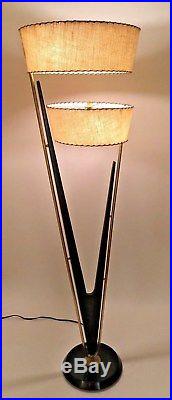 AMAZING Vtg RETRO 1950s ATOMIC Mid century Modern MAJESTIC Floor LAMP Lighting