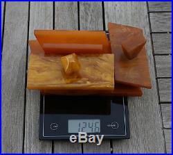 AMBER BAKELITE CATALIN Inkwell and other Marble Art deco, 1246 grams