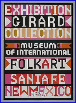 Alexander Girard Designed Original Poster for Folk Art Collection #2 NOS