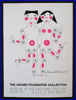 Alexander Girard Designed Original Poster for Folk Art Collection NOS