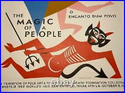 Alexander Girard Magic of a People Exhibition Poster 1968 Original Screenprint