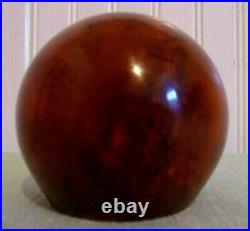 Amber Bakelite Paperweight with Foil Inside -TESTED