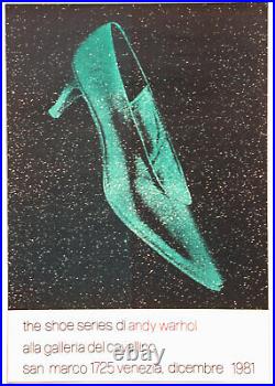 Andy Warhol Rare Vintage 1981 Original The Shoe Series Poster MISC03.7077
