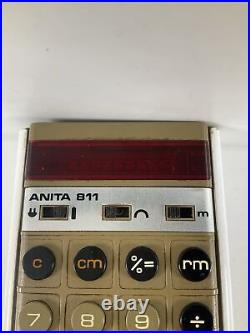 Anita 811 Sumlock Calculator Comptometer Vintage Retro Red LED calculator