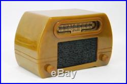 Antique 1945 Art Deco FADA 652 Catalin Radio, Butterscotch Bakelite, NR