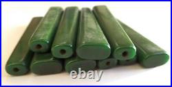 Antique American GREEN Catalin Bakelite 10 bars 9 mm / 122 gram 360 Pieces