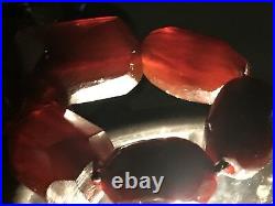 Antique Cherry Amber Bakelite Faturan Prayer Beads Simichrome Tested