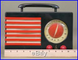 Antique Emerson Patriot 400 Red White Blue Catalin Bakelite Radio