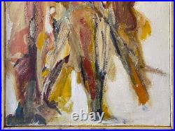 Antique Mid Century Modern California Abstract Oil Painting Klein, 1960s