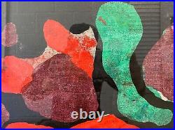 Antique Vintage Mid Century Modern Abstract Expressionist Mystery Painting